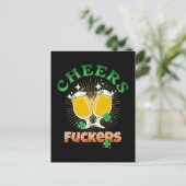 St. Patrick's Day Iers drinken Briefkaart (Staand voorkant)