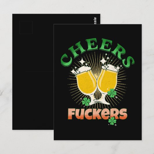 St. Patrick's Day Iers drinken Briefkaart (Voorkant / Achterkant)