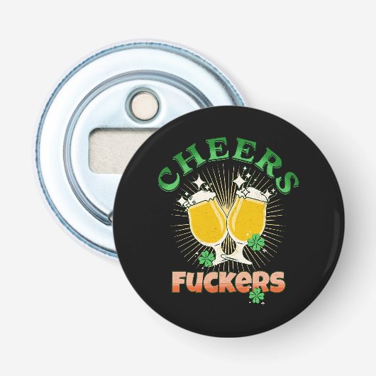 St. Patrick's Day Iers Drinken Button Flesopener (Voorkant)