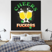 St. Patrick's Day Iers Drinken Canvas Afdruk (Insitu (Slaapkamer))