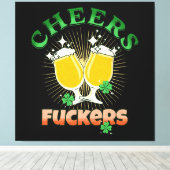 St. Patrick's Day Iers Drinken Canvas Afdruk (Insitu (Houten vloer))
