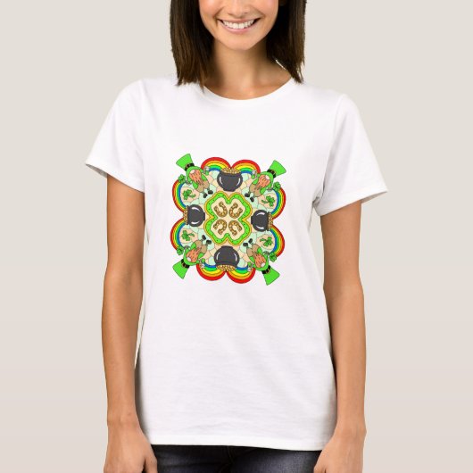 St Patrick's Day | Iers geïnspireerd Mandala T-shirt (Voorkant)
