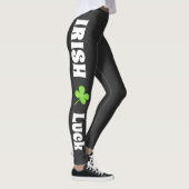 St. Patrick's Day Iers geluk Modern Zwart Leggings (Rechts)