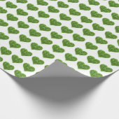 St. Patrick's day, Iers groen glitterend hart Cadeaupapier (Hoek)