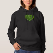 St. Patrick's day, Iers groen glitterend hart Hoodie (Voorkant)