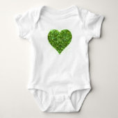 St. Patrick's day, Iers groen glitterend hart Romper (Voorkant)