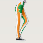 St Patrick's Day | Iers Groen Sinaasappel Shamrock Leggings (Rechts)