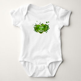 St. Patrick's Day Iers in hart baby body Romper