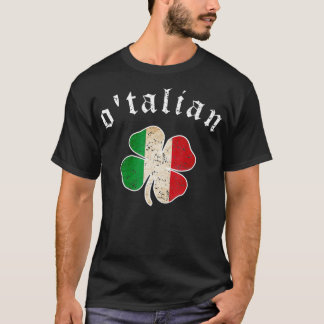 St Patricks Day Iers Italiaans Italië Shamrock T-shirt