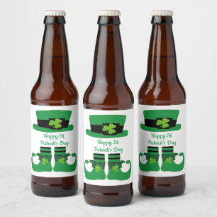 St. Patrick's Day, Iers, Leprechaun, Groen Bier Etiket