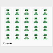 St. Patrick's Day, Iers, Leprechaun, Groen Vierkante Sticker (Vel)