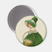  St. Patrick's Day Iers Meisje in groen Magneet (Voorkant / Achterkant)