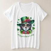 St. Patrick's Day Iers Mexicaans Grote Maat T-shirt (Design voorkant)