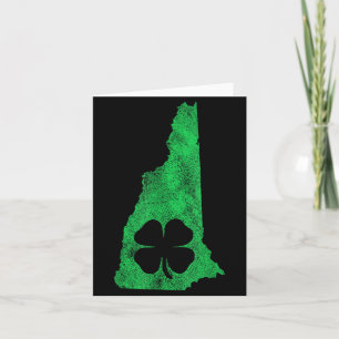 St. Patrick's Day Iers New Hampshire Shamrock Sai Kaart