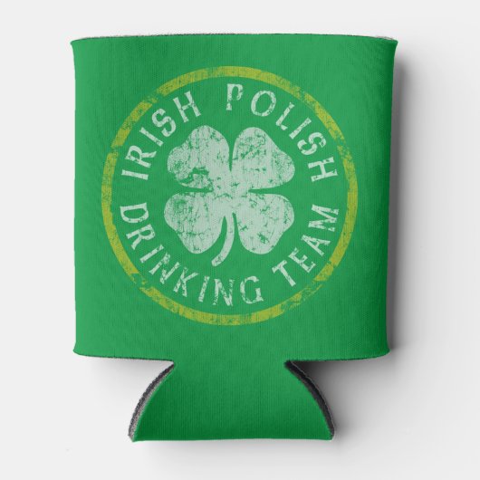 St Patricks Day Iers Pools Drink Team Blikjeskoeler (Voorkant)