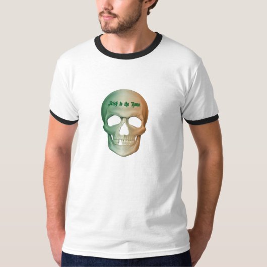 St. Patrick's Day - Iers tot op het Bot Schedel T-shirt (Voorkant)