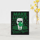 St. Patricks Day Iers Trump Bubble Gum Grappig Kaart (Gele Bloem)