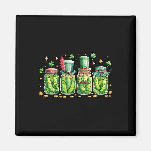 St. Patrick's Day Ierse Augurk Pot Augurk Liefhebb Magneet (Voorkant)
