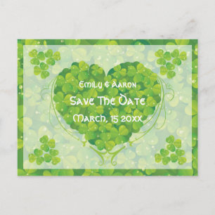 St. Patrick's Day Ierse bruiloft Save the Date Aankondigingskaart