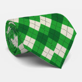 St. Patrick's Day Ierse geblokte argyle Stropdas (Opgerold)