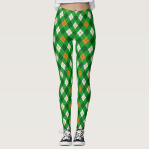 St. Patrick's Day Ierse gekleurde argyle Leggings