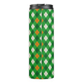 St. Patrick's Day Ierse gekleurde argyle Thermosbeker (Achterkant)