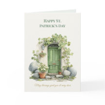 St. Patrick's Day Ierse Geluks Wenskaart met Klave