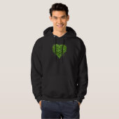 St. Patrick's day Ierse groene glinsterende hart Hoodie (Voorkant volledig)