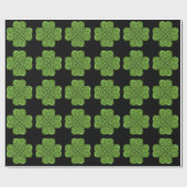 St. Patrick's day, Ierse groene glitterklaver Cadeaupapier (Vlak)