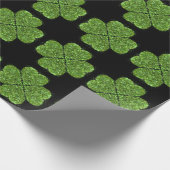 St. Patrick's day, Ierse groene glitterklaver Cadeaupapier (Hoek)