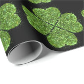 St. Patrick's day, Ierse groene glitterklaver Cadeaupapier (Rol Hoek)