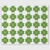 St. Patrick's day, Ierse groene glitterklaver Cadeaupapier (Vlak)