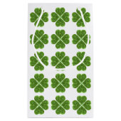 St. Patrick's day, Ierse groene glitterklaver Klein Cadeauzakje (Achterkant)