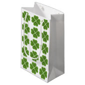 St. Patrick's day, Ierse groene glitterklaver Klein Cadeauzakje (Voorkant Gekanteld)