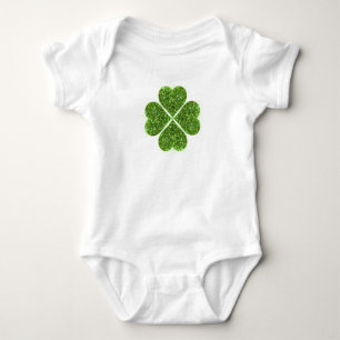 St. Patrick's day, Ierse groene glitterklaver Romper