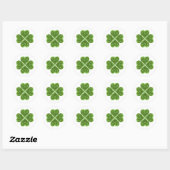 St. Patrick's day, Ierse groene glitterklaver Ronde Sticker (Vel)