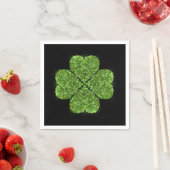 St. Patrick's day, Ierse groene glitterklaver Servet (Insitu)