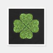 St. Patrick's day, Ierse groene glitterklaver Servet (Voorkant)