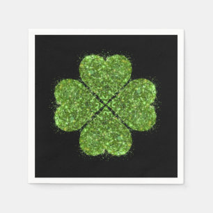 St. Patrick's day, Ierse groene glitterklaver Servet