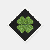 St. Patrick's day, Ierse groene glitterklaver Servet (Hoek)