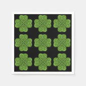 St. Patrick's day, Ierse groene glitterklaver Servet (Voorkant)