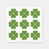 St. Patrick's day, Ierse groene glitterklaver Servet (Voorkant)