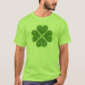 St. Patrick's day, Ierse groene glitterklaver T-shirt (Voorkant)