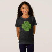 St. Patrick's day, Ierse groene glitterklaver T-shirt (Voorkant volledig)