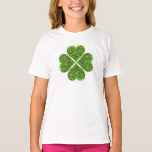 St. Patrick's day, Ierse groene glitterklaver T-shirt