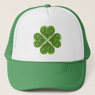 St. Patrick's day, Ierse groene glitterklaver Trucker Pet