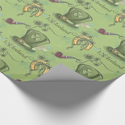 St. Patrick's Day Ierse groene inpakpapier (Hoek)