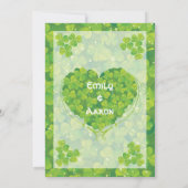 St. Patrick's Day Ierse huwelijksuitnodiging Kaart (Achterkant)