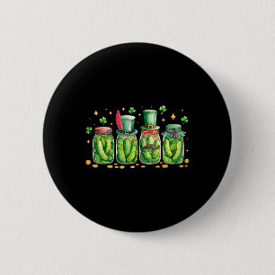 St. Patrick's Day Ierse Inmaakpot Augurk Liefhebbe Ronde Button 5,7 Cm