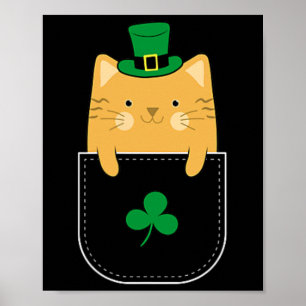 St. Patrick's Day Ierse Kattenliefhebber Poster